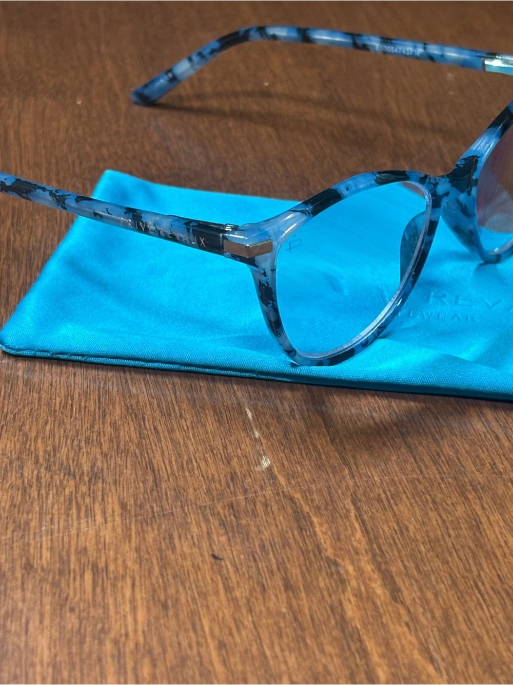 Blue Tortoiseshell Cat Eye Sunglasses